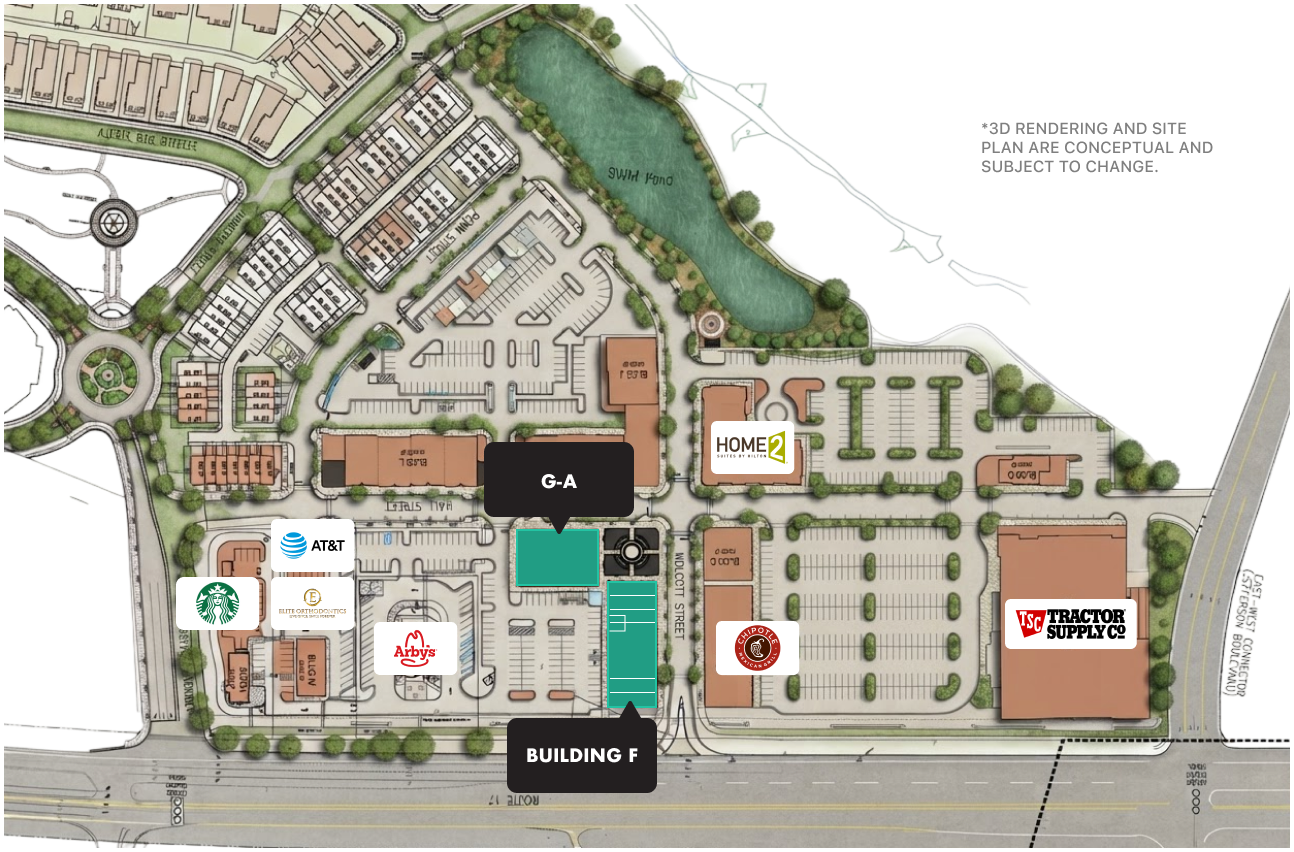 Mintbrook Village leasing plan — Building F, Building G